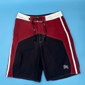 LIKE NEW! Hawk Board Shorts Front/Back Embroidered